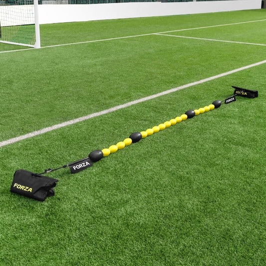 FORZA Single Line Goalkeeper Ball Deflector – Premium Soccer Training Tool for Enhanced Reaction Time & Ball Control - style: With Weights