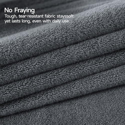 REDKISS Luxury Washcloths for Showering, 13x13 inch, 100% Cotton Premium Wash Cloths Set of 6, Super Soft and Highly Absorbent Face Towels for Bathroom, Spa, Gym and Hotel, Blue Gray
