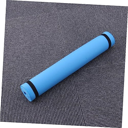 LIOOBO Portable Eva Yoga Mat Slip Exercise Surface for Yoga Aerobic Fitness and Stretching Lightweight Blue Mat for Outdoor and Indoor Use