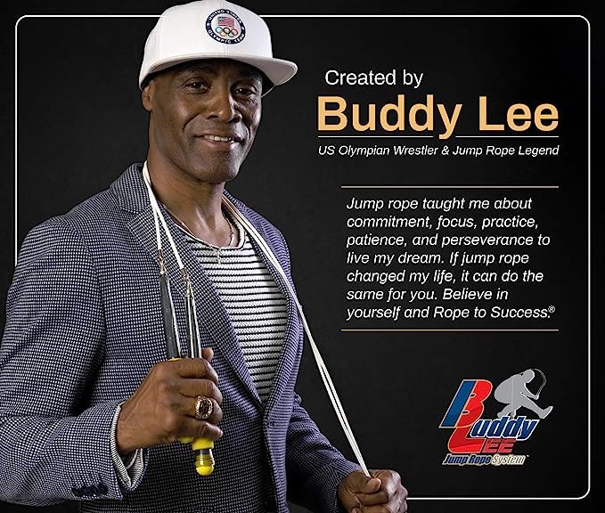 Buddy Lee Magic Speed Pro Fitness Jump Rope - | Ergonomically Designed Long Handles| Flower Cup Adjustment System| Endorsed by Jump Rope Champions | A Perfect Choice For Kids & Adults