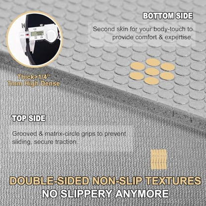 GXMMAT Extra Large Exercise Mat 16'x6'/12'x6'/10'x6'/8'x6'(7mm) - color: Grey Cool, size: 6*8 FT
