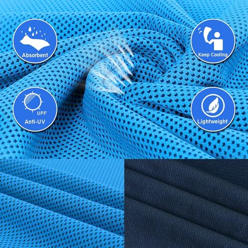 6 Packs Cooling Towel (40"x12"), Soft Breathable Chilly Towel, Ice Towel, Microfiber Towel for Yoga, Sport, Running, Gym, Camping, Fitness, Workout & More Activities