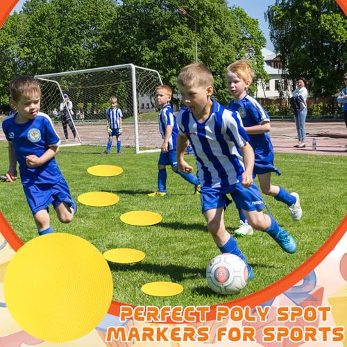 6 Pcs Poly Spots Markers Sports Training for Gym Floor Soccer Basketball Speed Agility Training Field Marking Equipment