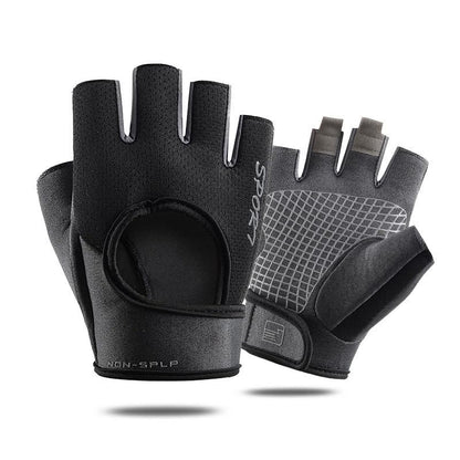 Men & Women Breathable Workout-Glove - UV Protection Fingerless Gym Gloves for Fitness Rowing Cycling