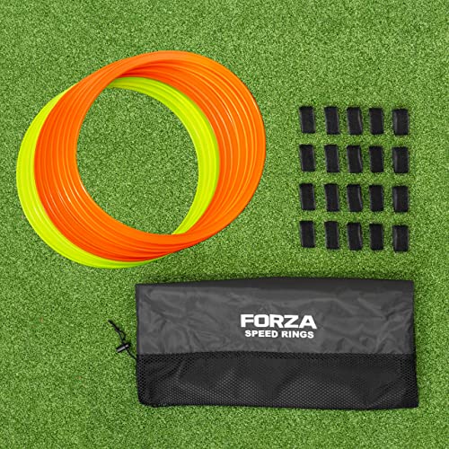 FORZA Agility Rings [12 Pack] | Speed & Agility Training Equipment for Athletes - Available in 10 Colors - color: Orange/Yellow