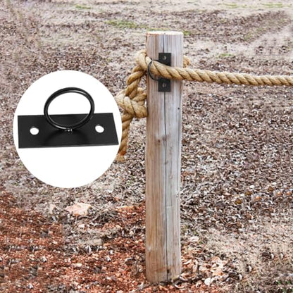 5PCS 2inch Rope Fence Bracket Holders, Ring Rope Support Battle Rope Anchor Decorative Rope Holder for Rope Fences, Stair Railings, Wall Hooks, Ceiling Hooks
