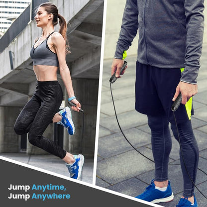 Adjustable Jump Rope for Workout - All-Purpose Exercise Jump Rope Kids & Adults Love with Tangle-Free, Comfortable Foam Handles - Best Slimming, Cardio & Endurance Training