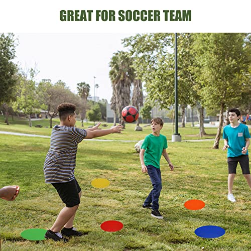 PATIKIL Poly Vinyl Dots, 9 Inch Spot Markers 15Pcs Agility Dots Floor Flat Spot Markers PVC Anti-Slip Sports Dots Flat Field Cones for Soccer Football Speed Agility Training