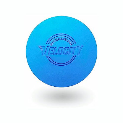 Velocity Lacrosse Balls - 1, 2, 3, 6, 12, 18, 24, 36, 60 and 120 Packs - for Practice, Official NFHS and College Approved Size - color: Light Blue, size: 1 Ball, style: Practice Ball