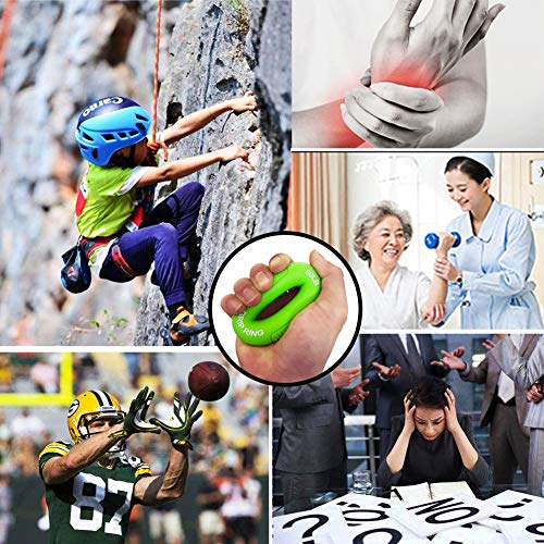 Boaton Hand Grips for Gym, Weightlifting, Pull-ups, Rock Climbing - Boys and Girls - color: 60LB-green