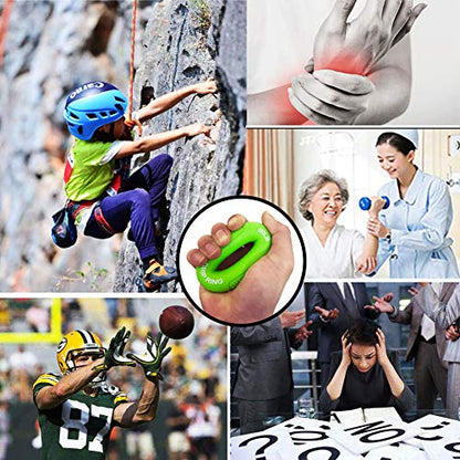 Boaton Hand Grips for Gym, Weightlifting, Pull-ups, Rock Climbing - Boys and Girls - color: 60LB-green