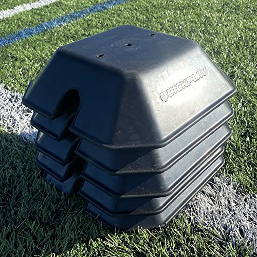 QUICKPLAY Base Weights to Train on Turf & Court | Fits Agility Poles and Kickster Soccer Goals - style: Base Weights set of 2 (no Poles)