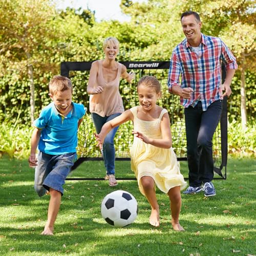 Soccer Goal, Kids Soccer Goals for Backyard Set of 2, 4x3ft Portable Soccer Goal Pop Up Soccer Net, Kids Soccer Net Training Equipment with Soccer Ball, Ladder, Cones, Targets - color: Black