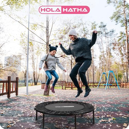 36 Inch Foldable Mini Trampoline Fitness Rebounder w/Adjustable Handle