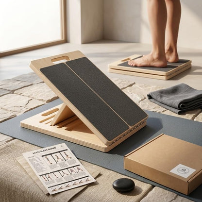 Calf Stretcher Slant Board for Stretching, Squat Wedge & Rehab, 300 Lbs. Capacity, Wooden Calf Stretch Board with Adjustable Incline, Non-Slip Surface for Ankle, Knee and Leg Exercises