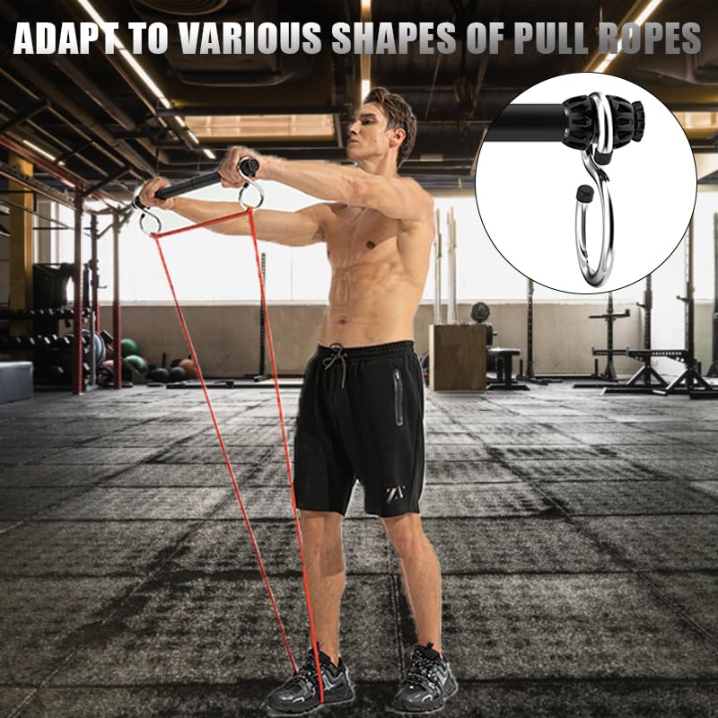 Resistance Band Bar, Portable 43 Inch Pilates Bar with Resistance Bands Home Gym Workouts Stick Squat Yoga Pilates Flexbands Kit for Full Body Shaping
