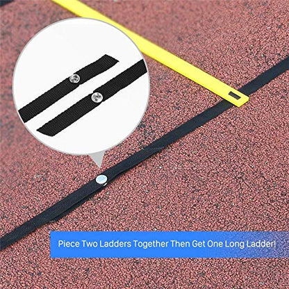 Pro Agility Ladder Agility Training Ladder Speed Flat Rung, Speed Agility Ladder with Carrying Bag for Soccer Football Training - Multi Choice: 8, 12 Rung