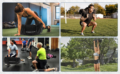 TrailBlaze Adjustable XL Workout Sandbag for Exercise & Fitness – Heavy Duty, Multiple Handles, 125-200 LB Capacity, 4 Unfilled Inner Bags – Perfect for Weight Training, Powerlifting, Yoga, Full-Body
