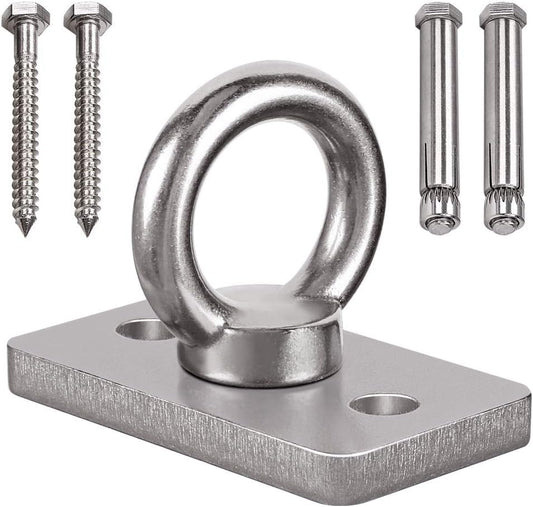 1800lb Capacity Wall Ceiling Mount Bracket for Suspension Strap, Battle Rope Anchor Ceiling Hook for Gymnastic Ring, Hammock Swing, Boxing Punching Bag - style: 1 Pack