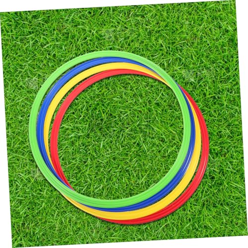 Kisangel 4pcs Soccer Training Rings Plastic Speed Agility Training Equipment for Enhanced Coordination for Boys and Girls and Adults for Outdoor Sports