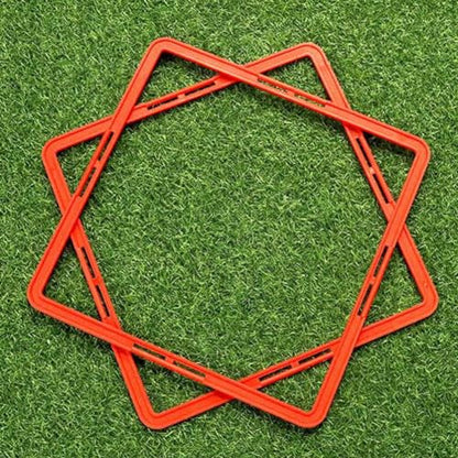 Yardwe 6pcs Square Agility Rings Speed Rings Youth Agility Footwork Training and Speed Hurdles Ladder Fitness Equipment Sport Workout Home Gym