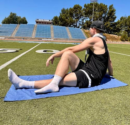 We Sweat's (2 Pack) Microfiber Towels Perfect for Travel, Gym Shower & Camping. Ultra Compact - Lightweight Shower Towels - Soft and Absorbent Silver Ion Odor-Free Absorbent Fiber - Quick Dry Towels