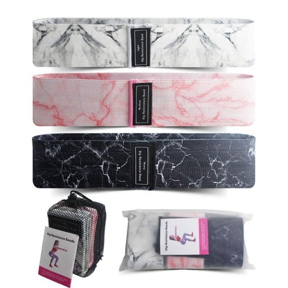 Hip Resistance Bands for Women & Men – Set of 3 Non-Slip Fabric Booty Bands for Squats, Glutes, Legs & Home Workouts – Multiple Resistance Levels