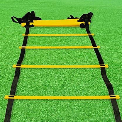 Agility Ladder Flexibility Speed Ladder, Sports Training Set,Fitness Jumping Ladder Footwork Sport Equipment,for Kids/Adults Outdoor Training(Size:8m)