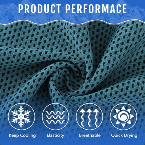 Hosuly 30 Pack Cooling Towels 40"x12" - color: Mist Blue