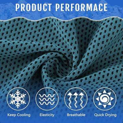 Hosuly 30 Pack Cooling Towels 40"x12" - color: Mist Blue