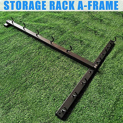 BLUSLM Lat Pull Down Bar Gym Accessory Rack, Lat Pulldown Attachments Cable Attachment Storage Rack for Mag Grip - Home Gym Fitness Heavy Duty A-Frame Stand