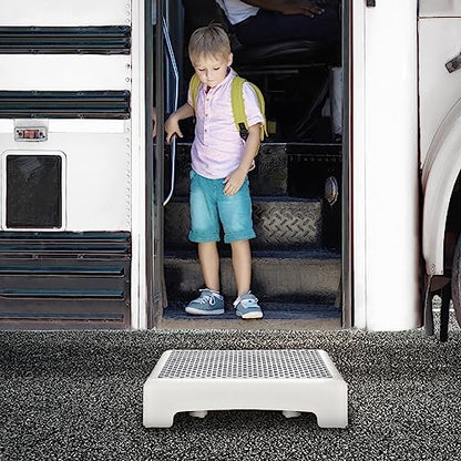 HBTower Mobility Step Stool for Adults & Seniors,Non-Slip Platform - color: White