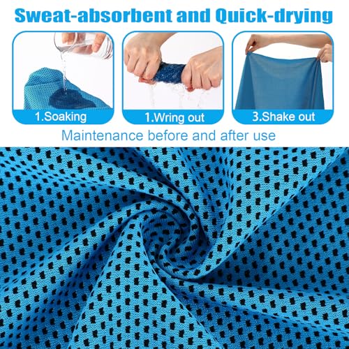 Peryiter 20 Pack Cooling Towels with Circle EVA Carry Cases Cooling Towels - size: 35 x 12 Inch, style: Circle Eva