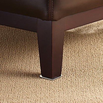 SuperSliders 4734595N Reusable Slide and Hide Multi-Size Value Pack for both Carpeted & Hard Floor Surfaces-Square Edge for Walls & Corners, Linen (16 Pack)