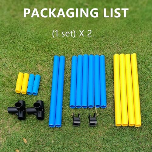 Dog Agility Hurdle, 2 Jump Bar Sets Indoor Outdoor Backyard Train - color: Hurdle 2-sets