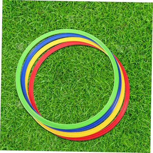 BESPORTBLE 4pcs Plastic Agility Rings for Soccer Training Football Equipment Speed Hoops for Agility Drills Sensory Training Ring for Athletes