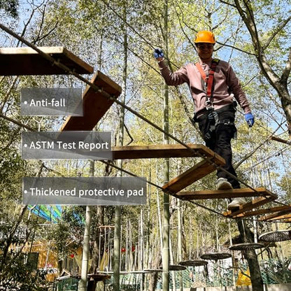 NewDoar Climbing Harness CE Certification Rock Climbing Rappelling Equipment Body Guard Protect Rappelling Rescuing Equip - color: Adult Upgrade Full Body