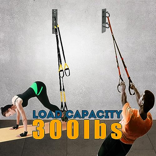 ECOTRIC Resistance Band Wall Anchors, 3 Set Workout Wall Mount Hooks for Body Weight Strength Training Yoga, Home Gym