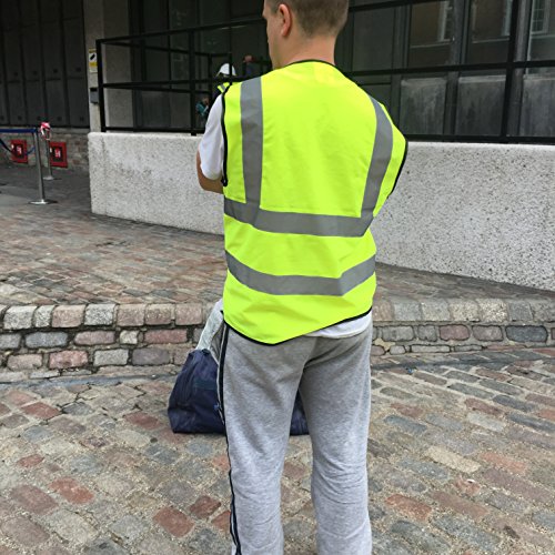 zojo High Visibility Reflective Safety Vest Bulk 10 Pack - color: Neon Yellow