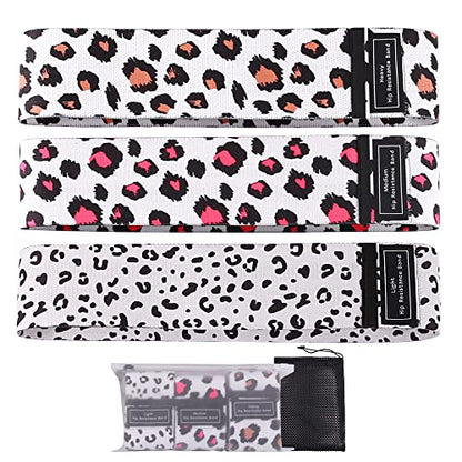 Booty Bands, 3 Levels Hip Bands, Polyester-Cotton and Latex Silk Workout Bands Resistance Bands for Home, Gym, Fitness, Pilates, Yoga (Pack of 3)