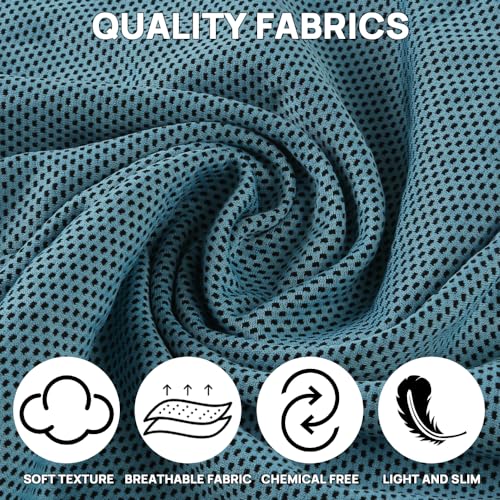 JBM Cooling Towel 40” X 12” Ice Towel Quick Dry Breathable Soft Microfiber Towels for Sports, Camping, Beach, and Outdoor Activities (Teal) - color: Teal