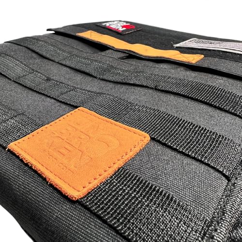 Unbrokenshop.com Adjustable Weighted Vest, WOD Cross Fitness, Weight Plates Carrier for Strength and Endurance Training and Running. For Men or for Women, 2 Patches Included [Black]