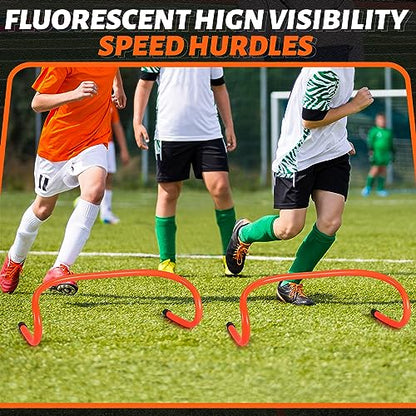 10 Pcs Speed Agility Training Hurdles Detachable Durable Hurdle Agility Plyometric and All Purpose Speed Training Equipment for Athletes Soccer Basketball