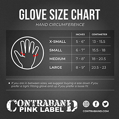 Contraband Pink Label 5237 Womens Designer Workout Gloves | Sugar Skull Print w/Grip-Lock™ Padding (Gray, X-Small) - color: Gray, size: X-Small