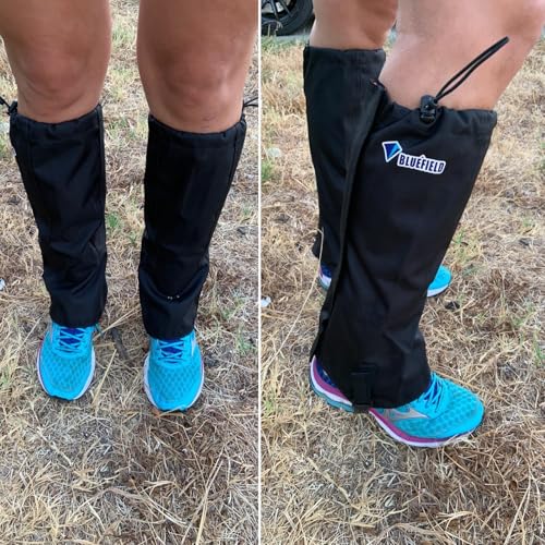 Hiking Gaiters for Outdoor Hunting Walking Backpacking Women Men Ankle Leg Guard Boot Legging Cover Snow Waterproof - color: #01 Black