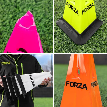 FORZA Cone & Hurdle Training Sets | Improve Your Speed & Agility Skills - Available in 3 Styles and 8 Colors