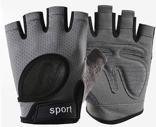 Lightweight and Breathable Fingerless-Gym-Gloves for Women - Exercise-Crossfit-Training Gloves for Workout - color: Grey-sport, size: Large