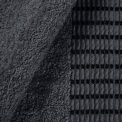 MALLONI HOME Ultra Soft 3 Pack Cotton Towel Set, Contains a Bath Towels 28x55 inch, a Hand Towels 16x24 inch & a Wash Coths 12x12 inch, Ideal Everyday use, Compact & Lightweight - Charcoal Grey - color: Charcoal Grey, size: 3 Pack Set