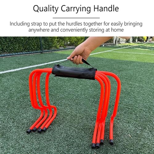 5 Pcs Hurdles Training Equipment Practice, Speed Agility Training Hurdles, with Carry Handle, Easy to Use, for Athletes Sports Soccer Football Tennis Basketball