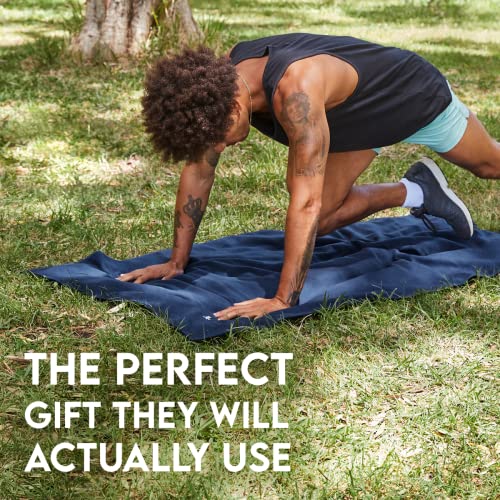 Dock & Bay Beach Towel - Quick Dry, Sand Free - Compact, Lightweight - 100% Recycled - Includes Bag - Essential - Deep Sea Navy, Extra Large (200x90cm, 78x35) - color: Essential - Deep Sea Navy, size: Extra Large (200x90cm, 78x35")